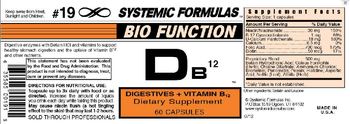 Systemic Formulas Bio Function DB12 Digestives + Vitamin B12 - supplement