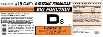 Systemic Formulas Bio Function Ds Digestive S - supplement
