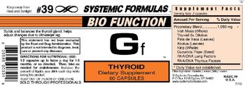 Systemic Formulas Bio Function Gf Thyroid - supplement