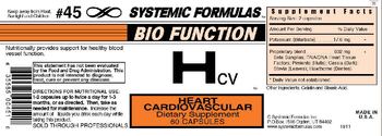 Systemic Formulas Bio Function Hcv Heart Cardiovascular - supplement