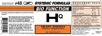 Systemic Formulas Bio Function HQ Heart Energy - supplement