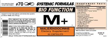 Systemic Formulas Bio Function M+ Male/Endocrine - supplement