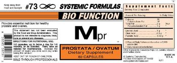 Systemic Formulas Bio Function Mpr Prostata/Ovatum - supplement