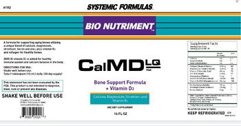 Systemic Formulas Bio Nutriment CalMDLQ - supplement