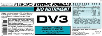 Systemic Formulas Bio Nutriment DV3 Vitamin D3 Plus Immune Support - supplement