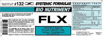 Systemic Formulas Bio Nutriment FLX Vegetable Flax Seed Oil - supplement