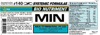 Systemic Formulas Bio Nutriment MIN Multi Mineral Plus - supplement