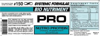 Systemic Formulas Bio Nutriment Pro Nutro Protein - supplement