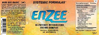 Systemic Formulas Enzee - supplement
