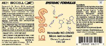 Systemic Formulas Epic LQ Metabolic NO-ONOO Micro Antioxidant - supplement