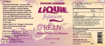 Systemic Formulas Liquie Infusion Rejuv Female Endocrine Balance - supplement