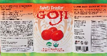 Tahiti Trader Organic Goji - supplement