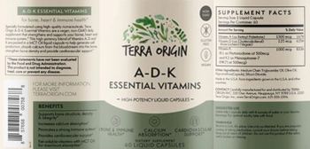 Terra Origin A-D-K Essential Vitamins - supplement