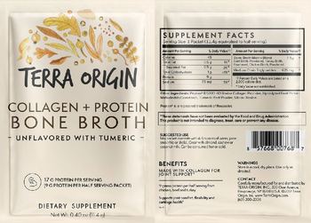 Terra Origin Collagen + Protein Bone Broth Unflavored with Tumeric - supplement