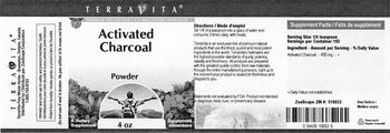 Terravita Activated Charcoal Powder - supplement
