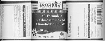 Terravita AR Formula 2 - Glucosamine And Chondroitin Sulfate 450 mg - supplement