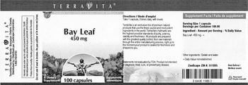 Terravita Bay Leaf 450 mg - supplement