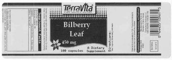 Terravita Bilberry Leaf 450 mg - supplement
