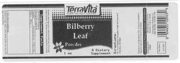 Terravita Bilberry Leaf Powder - supplement