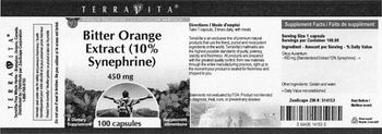 Terravita Bitter Orange Extract (10% Synephrine) 450 mg - supplement