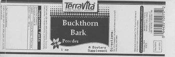 Terravita Buckthorn Bark Powder - supplement