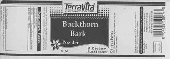 Terravita Buckthorn Bark Powder - supplement