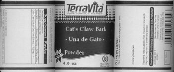 Terravita Cat's Claw Bark - Una de Gato - Powder - supplement
