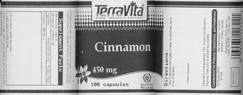 Terravita Cinnamon 450 mg - supplement