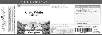 Terravita Clay, White 450 mg - supplement