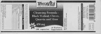 Terravita Cleansing Formula - Black Walnut, Cloves, Quassia And More 450 mg - supplement