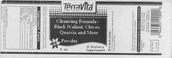 Terravita Cleansing Formula - Black Walnut, Cloves, Quassia And More Powder - supplement