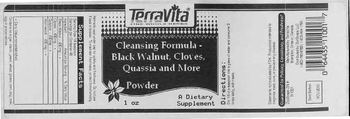 Terravita Cleansing Formula - Black Walnut, Cloves, Quassia And More Powder - supplement