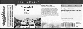 Terravita Cranesbill Root 450 mg - supplement