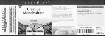 Terravita Creatine Monohydrate Powder - supplement