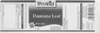Terravita Damiana Leaf Powder - supplement