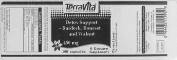 Terravita Detox Support - Burdock, Boneset And Walnut 450 mg - supplement