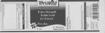 Terravita Extra Strength Boldo Leaf 4:1 Extract Powder - supplement