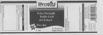 Terravita Extra Strength Boldo Leaf 4:1 Extract Powder - supplement