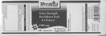 Terravita Extra Strength Buckthorn Bark 4:1 Extract 1800 mg - supplement