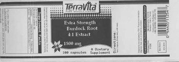 Terravita Extra Strength Burdock Root 4:1 Extract 1800 mg - supplement