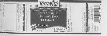 Terravita Extra Strength Burdock Root 4:1 Extract Powder - supplement