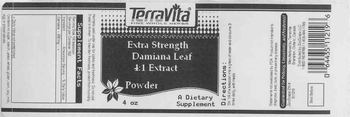 Terravita Extra Strength Damiana Leaf 4:1 Extract Powder - supplement