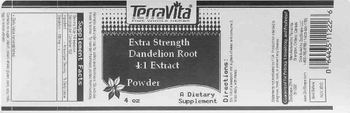 Terravita Extra Strength Dandelion Root 4:1 Extract Powder - supplement