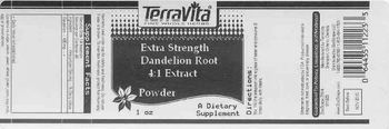 Terravita Extra Strength Dandelion Root 4:1 Extract Powder - supplement