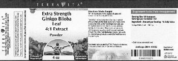 Terravita Extra Strength Ginkgo Biloba Leaf 4:1 Extract Powder - supplement