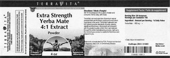 Terravita Extra Strength Yerba Mate 4:1 Extract Powder - supplement