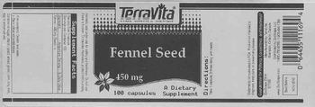 Terravita Fennel Seed 450 mg - supplement
