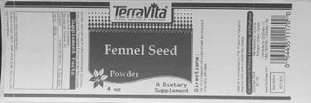 Terravita Fennel Seed Powder - supplement