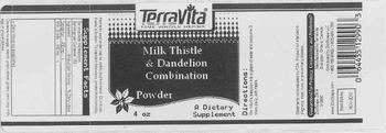 Terravita Milk Thistle & Dandelion Combination Powder - supplement