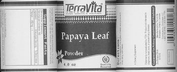 Terravita Papaya Leaf Powder - supplement